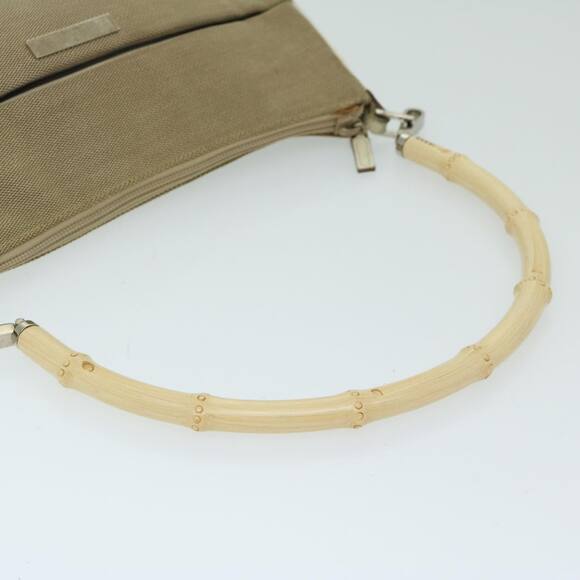 GUCCI Bamboo Hand Bag Canvas Beige 001 001 - Picture 8 of 16